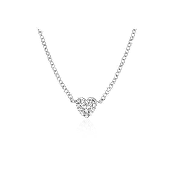 Baby Diamond Heart Necklace-Necklace-EF Collection-14K Yellow Gold-hurdles-jewelry-boulder-colorado