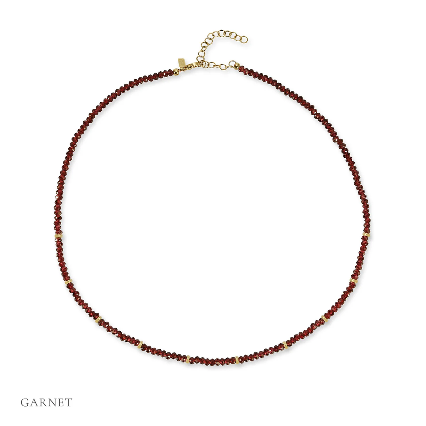 Birthstone Bead Necklace-Birthstone Collection-EF Collection-Garnet - January-hurdles-jewelry-boulder-colorado