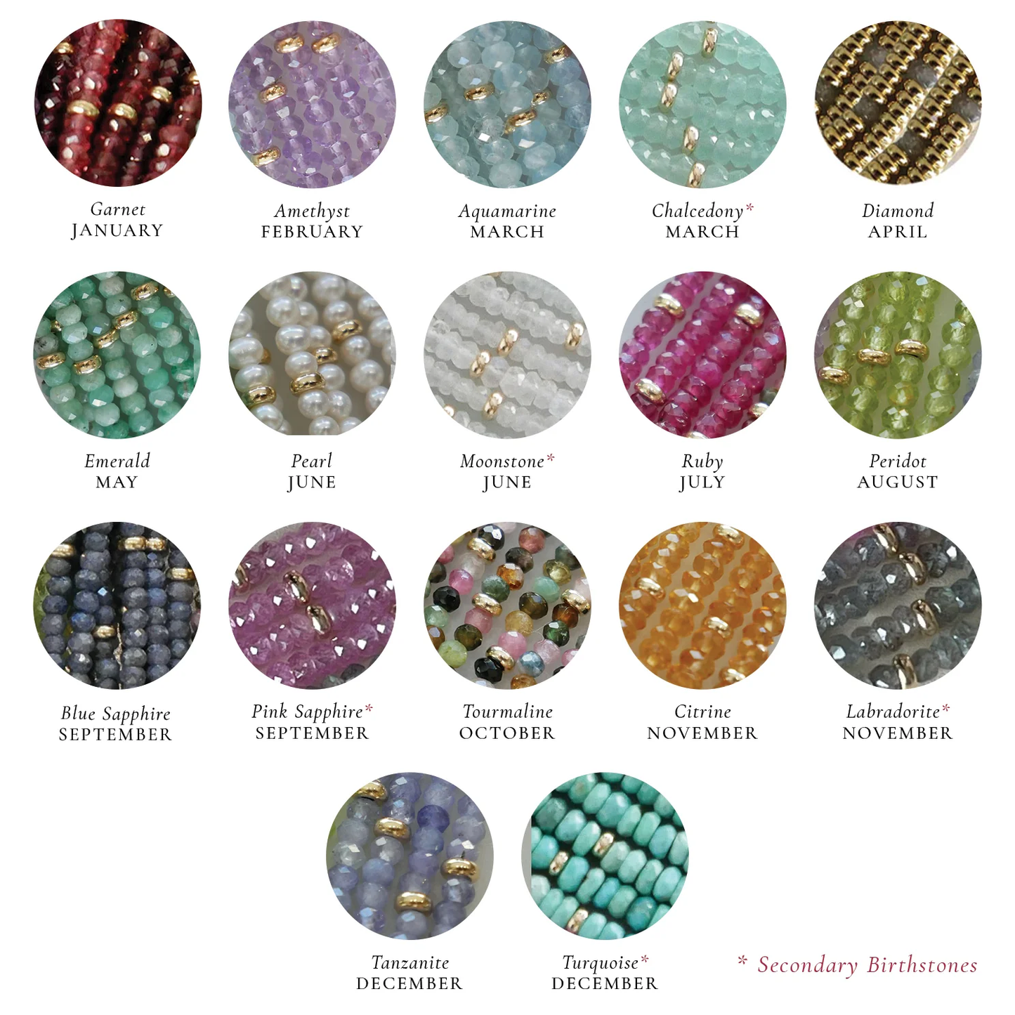 Birthstone Bead Necklace-Birthstone Collection-EF Collection-Garnet - January-hurdles-jewelry-boulder-colorado