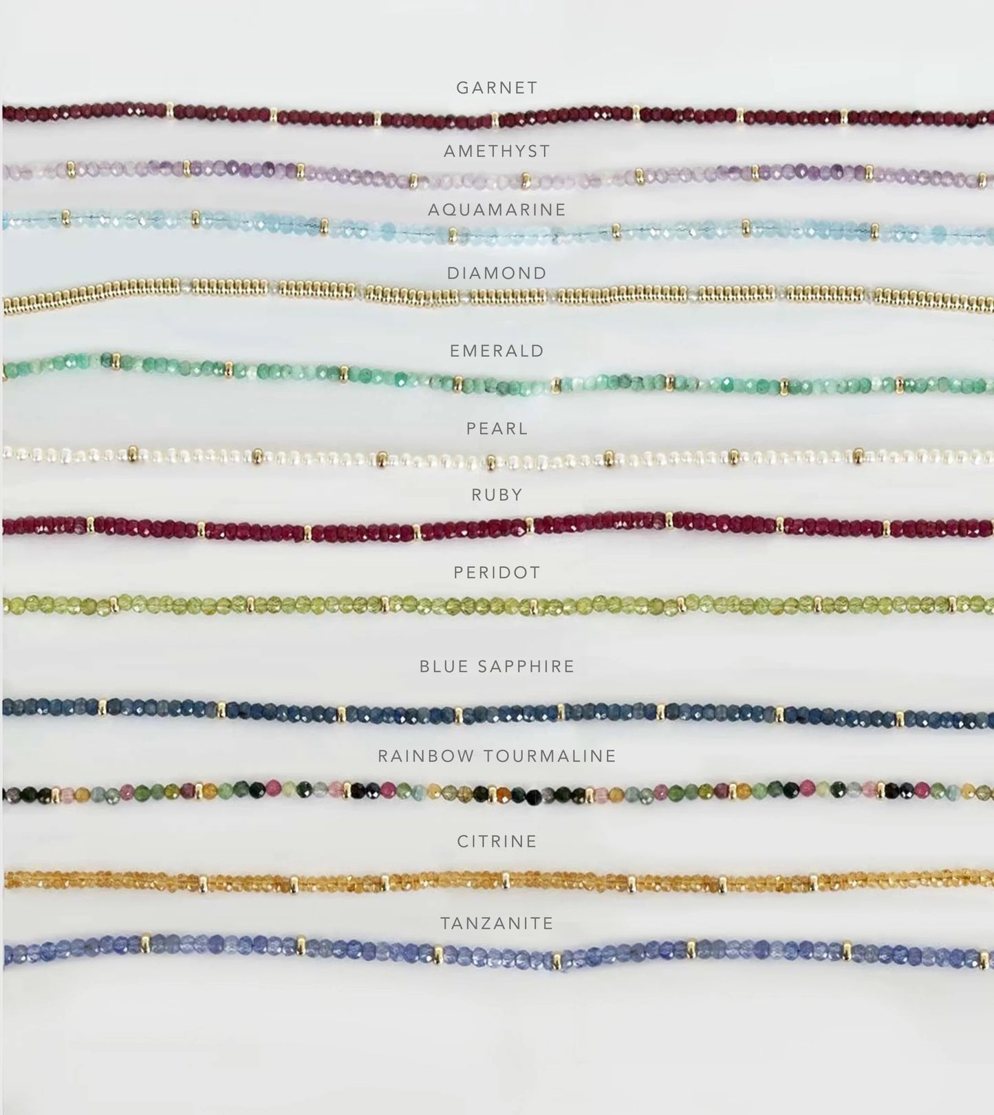Birthstone Bead Necklace-Birthstone Collection-EF Collection-Garnet - January-hurdles-jewelry-boulder-colorado