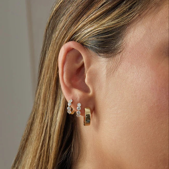 Charlie Hoop Earrings-Earrings-EF Collection-14K Yellow Gold-hurdles-jewelry-boulder-colorado