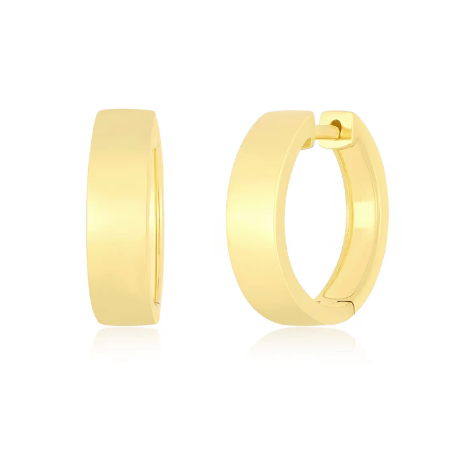 Charlie Hoop Earrings-Earrings-EF Collection-14K Yellow Gold-hurdles-jewelry-boulder-colorado