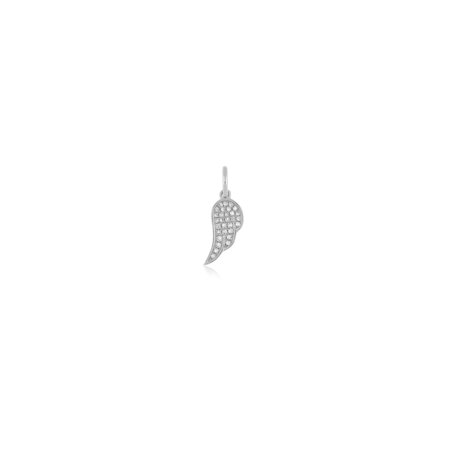 Diamond Angel Wing Necklace Charm-Angel Wing Collection-EF Collection-14K Yellow Gold-hurdles-jewelry-boulder-colorado