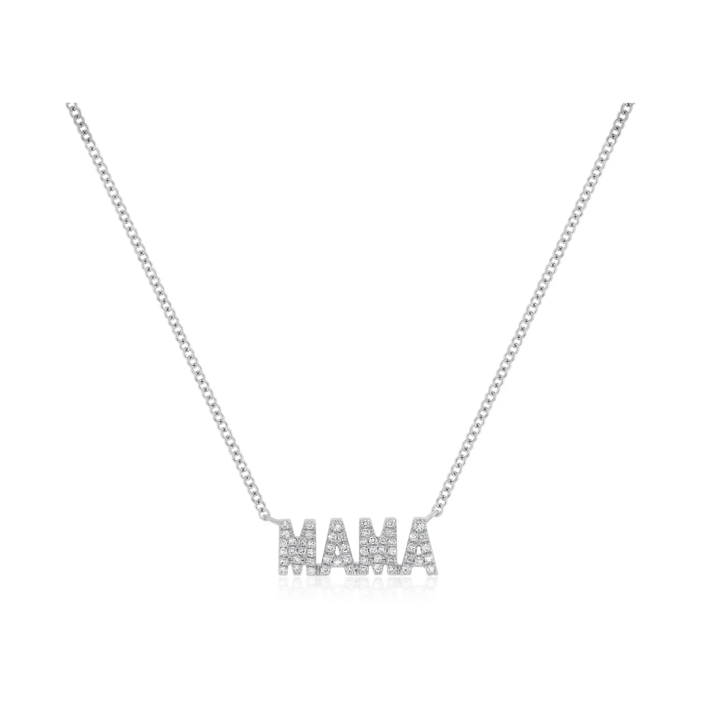 Diamond Block Mama Necklace-Necklace-EF Collection-14K Yellow Gold-hurdles-jewelry-boulder-colorado