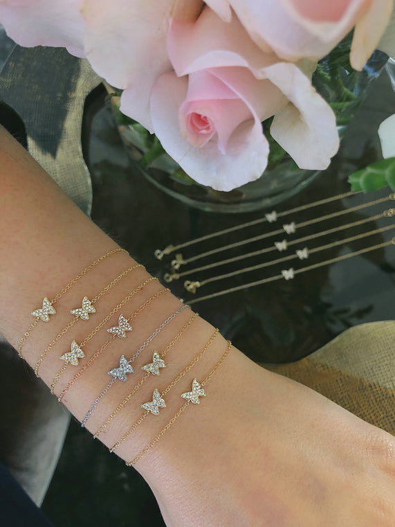 Diamond Butterfly Bracelet-Bracelet-EF Collection-14K Yellow Gold-hurdles-jewelry-boulder-colorado