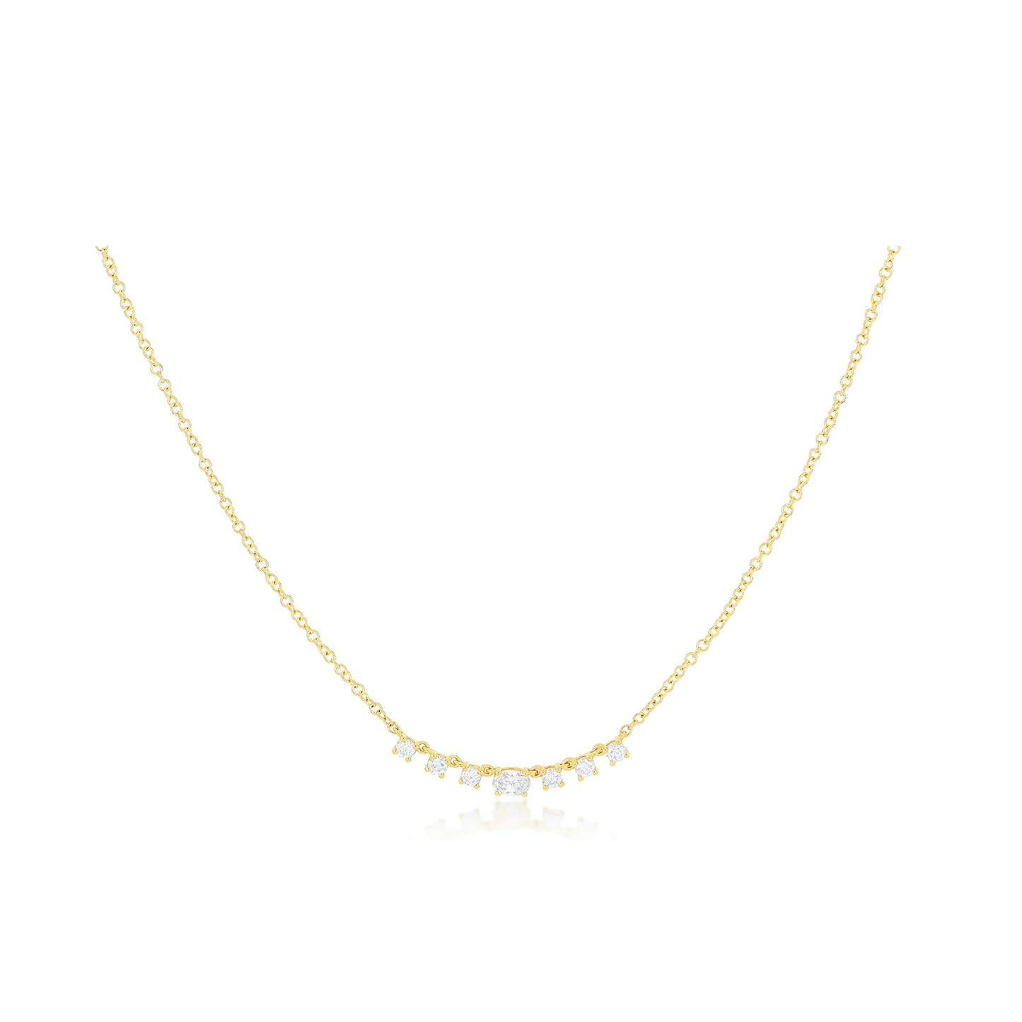Diamond Carrie Necklace-Necklace-EF Collection-14K Yellow Gold-hurdles-jewelry-boulder-colorado