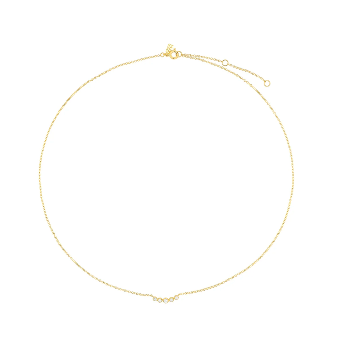 Diamond Crown Crescent Necklace-Necklace-EF Collection-hurdles-jewelry-boulder-colorado
