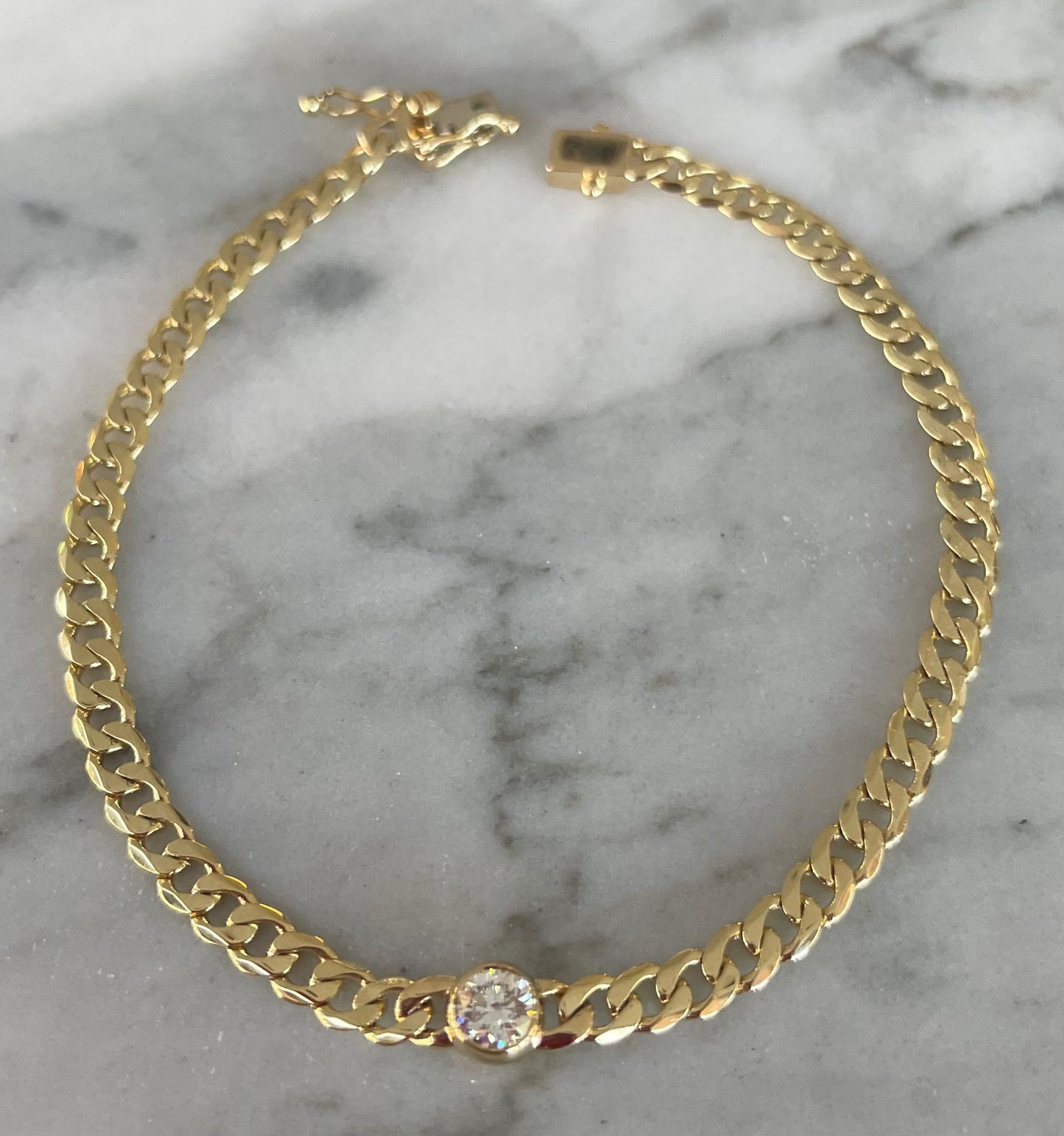 Diamond Curb Sari Bracelet-Bracelet-EF Collection-hurdles-jewelry-boulder-colorado