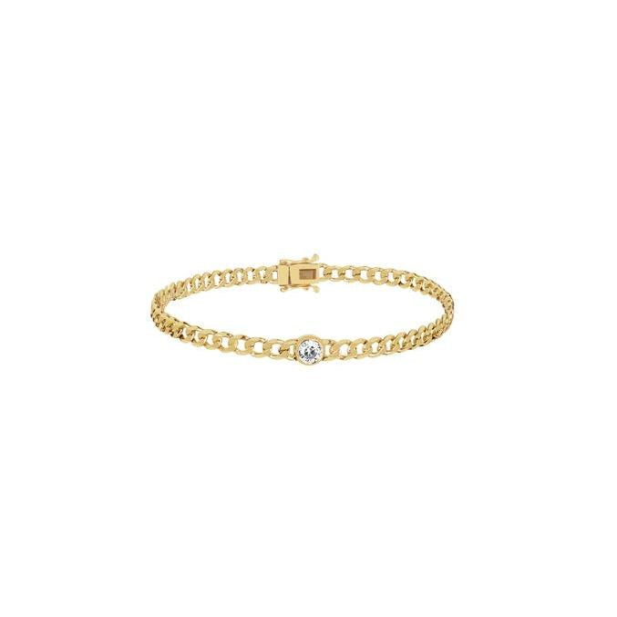 Diamond Curb Sari Bracelet-Bracelet-EF Collection-hurdles-jewelry-boulder-colorado