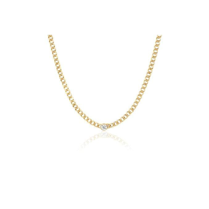 Diamond Curb Sari Necklace-Necklace-EF Collection-hurdles-jewelry-boulder-colorado