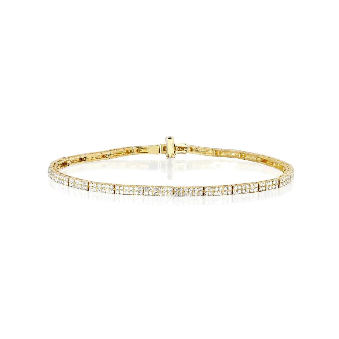 Diamond Double Row Bracelet-Bracelet-EF Collection-hurdles-jewelry-boulder-colorado