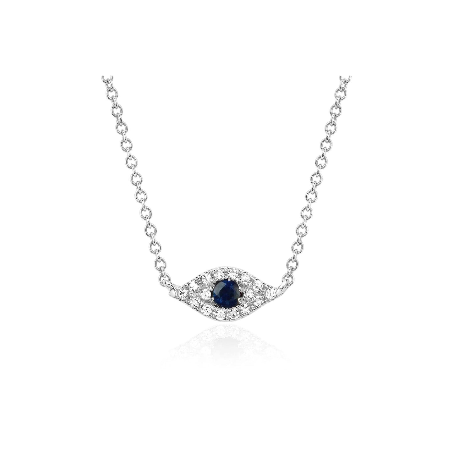Diamond Evil Eye Choker-Necklace-EF Collection-14K White Gold-hurdles-jewelry-boulder-colorado