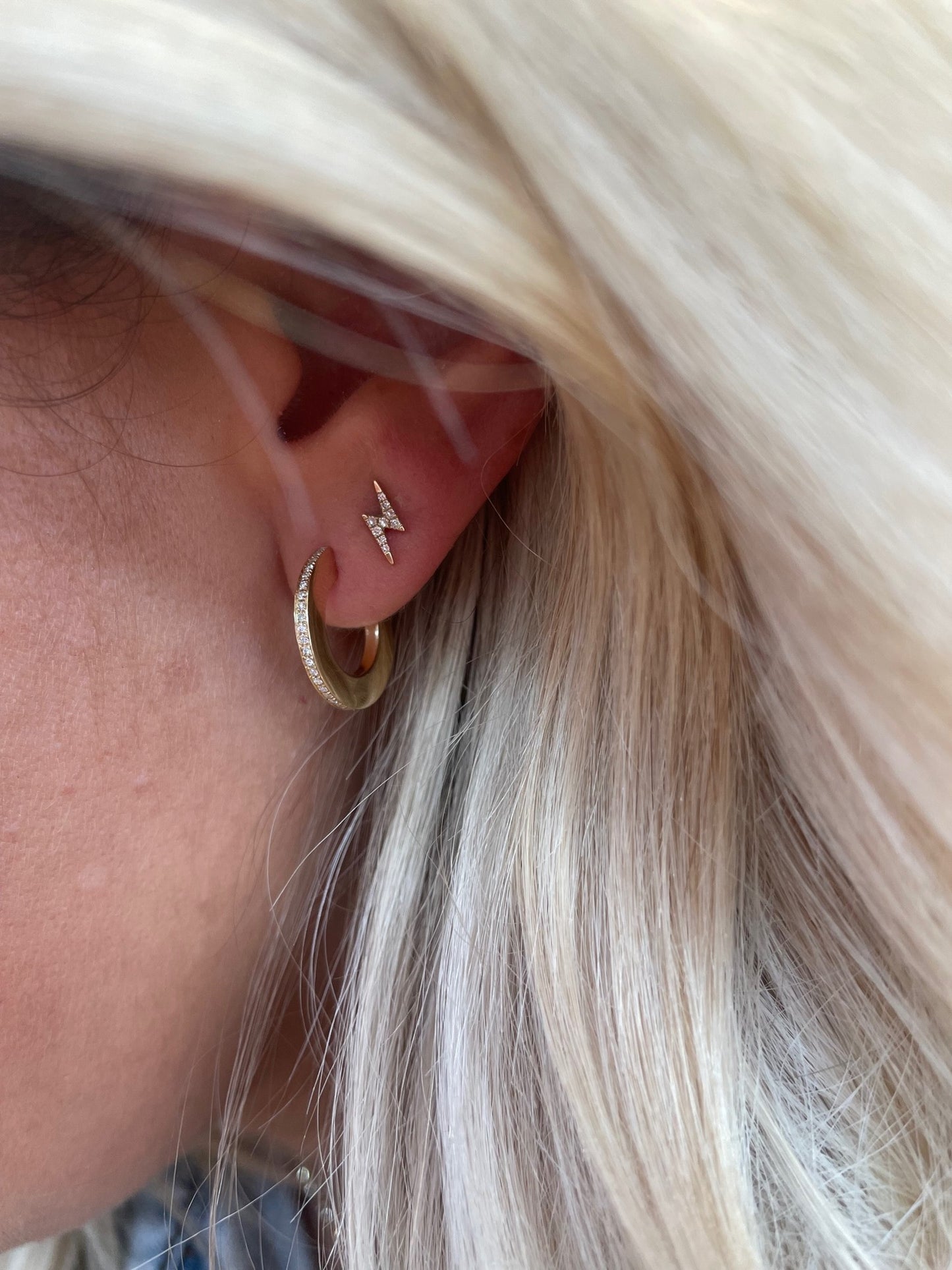 Diamond Harper Hoop Earrings-Earrings-EF Collection-hurdles-jewelry-boulder-colorado