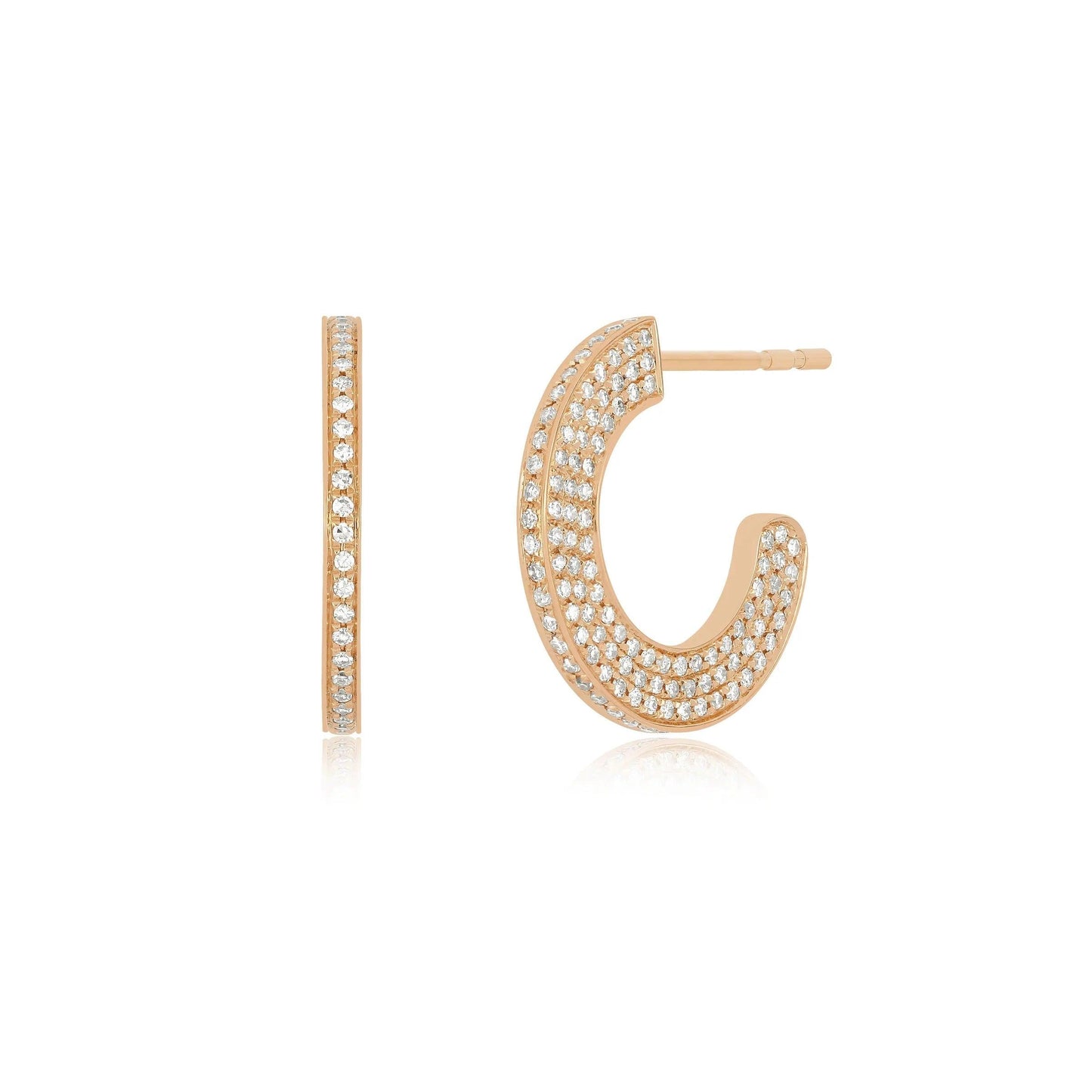Diamond Harper Hoop Earrings-Earrings-EF Collection-hurdles-jewelry-boulder-colorado