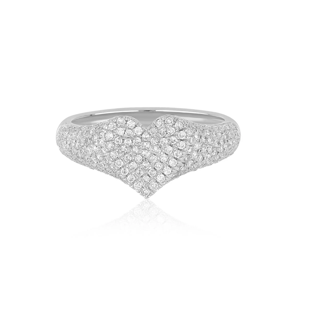 Diamond Heart Signet Ring-Ring-EF Collection-I don' know or see my size-hurdles-jewelry-boulder-colorado