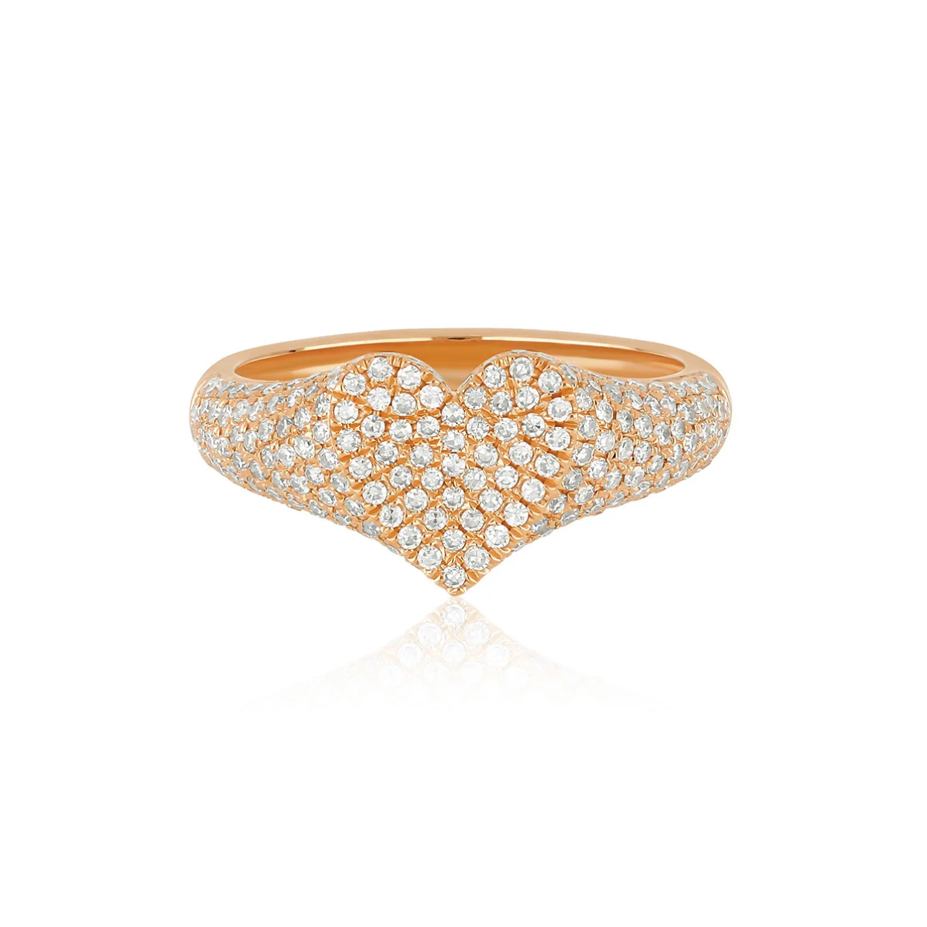 Diamond Heart Signet Ring-Ring-EF Collection-I don' know or see my size-hurdles-jewelry-boulder-colorado