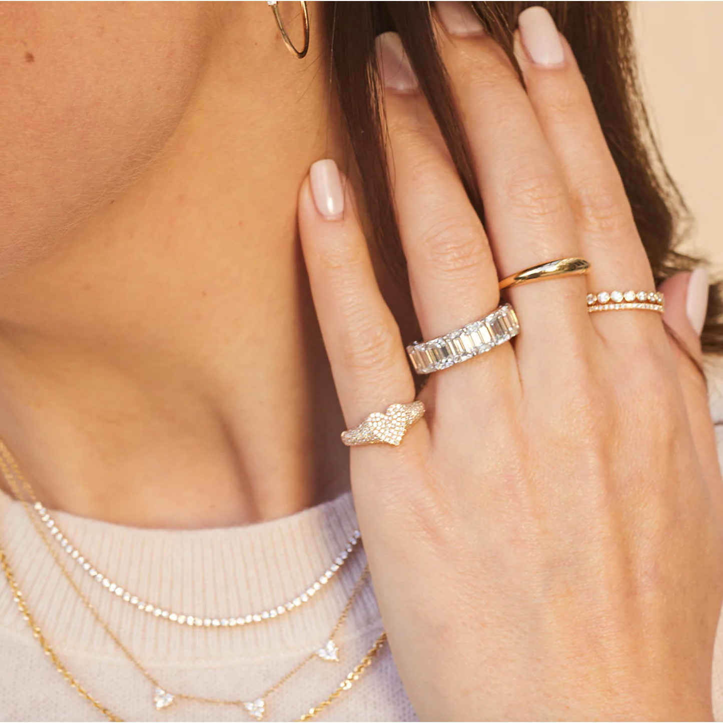 Diamond Heart Signet Ring-Ring-EF Collection-I don' know or see my size-hurdles-jewelry-boulder-colorado