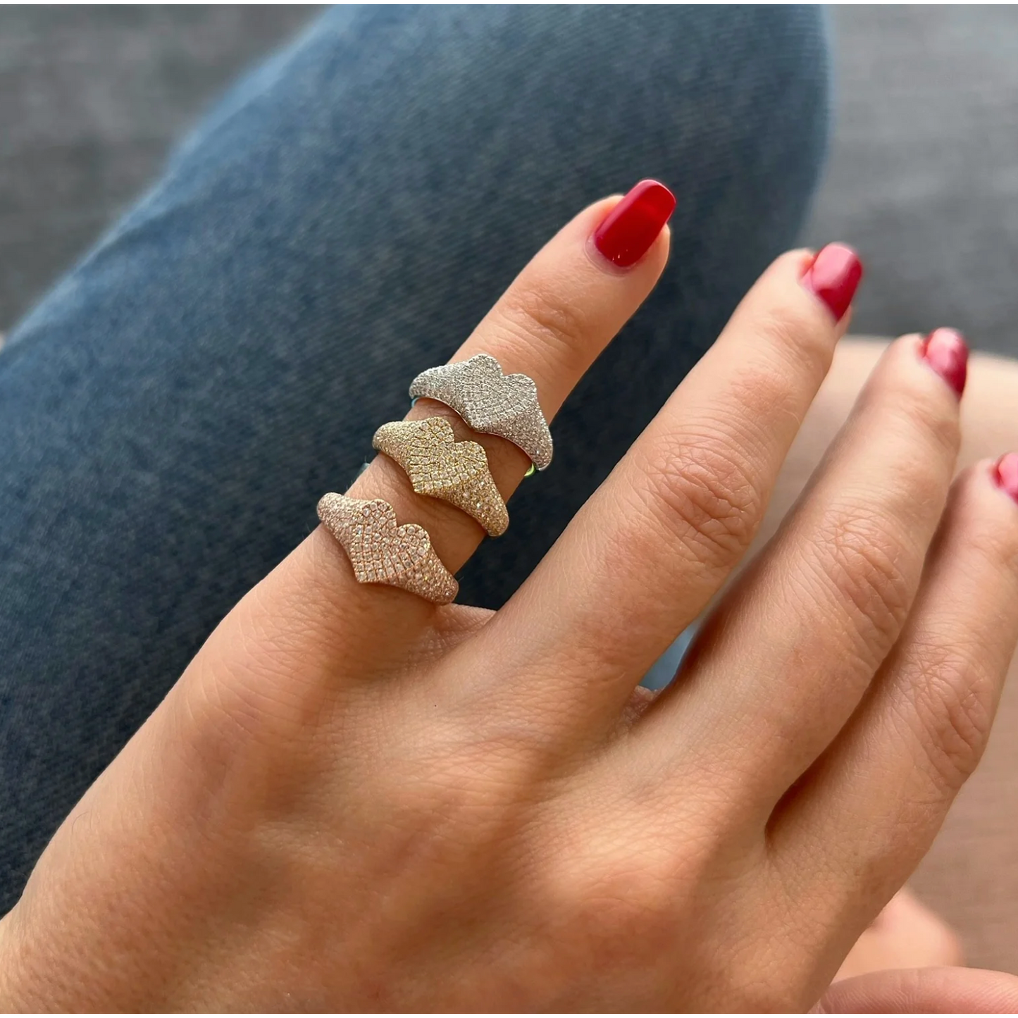 Diamond Heart Signet Ring-Ring-EF Collection-I don' know or see my size-hurdles-jewelry-boulder-colorado