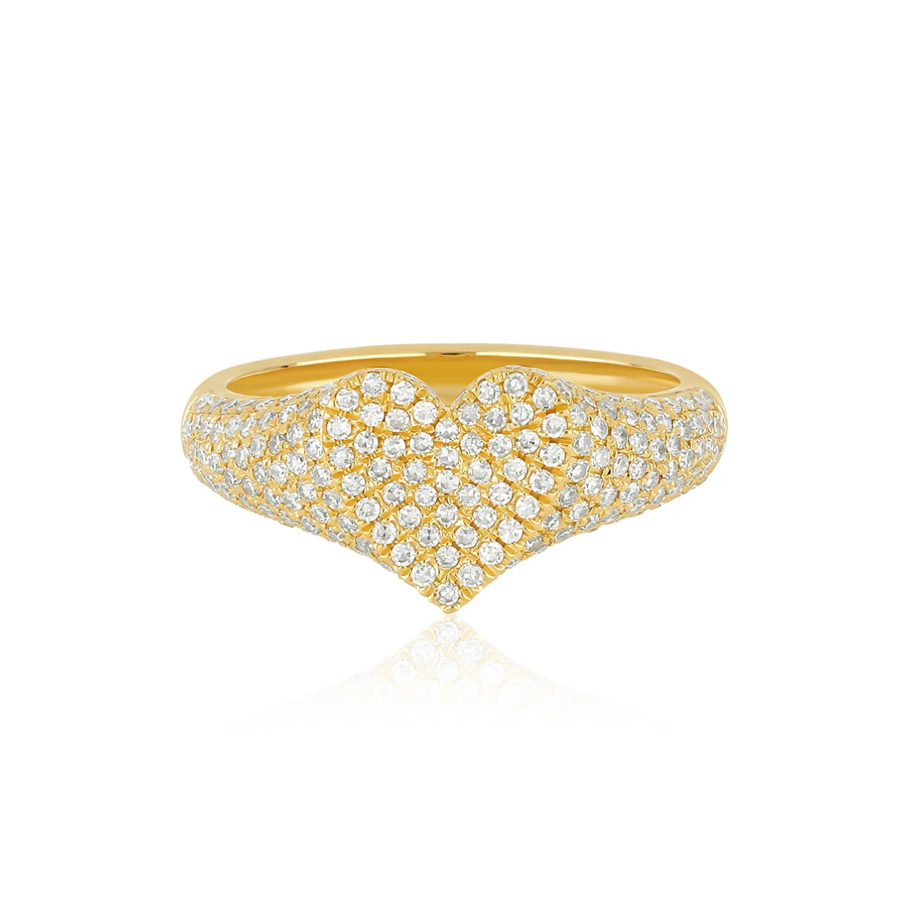 Diamond Heart Signet Ring-Ring-EF Collection-I don' know or see my size-hurdles-jewelry-boulder-colorado