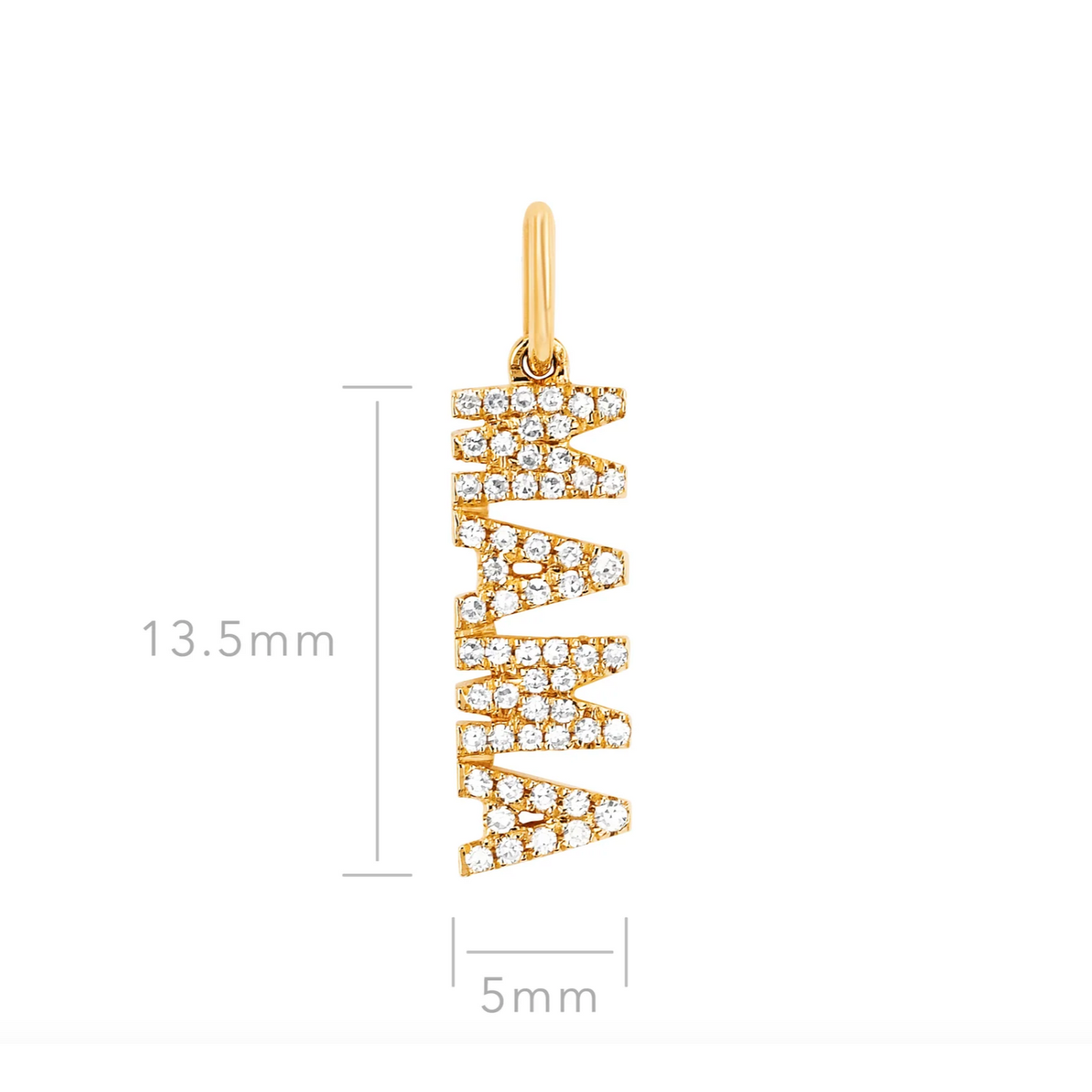 Diamond Mama Charm / Pendant-Pendant Charm-EF Collection-hurdles-jewelry-boulder-colorado