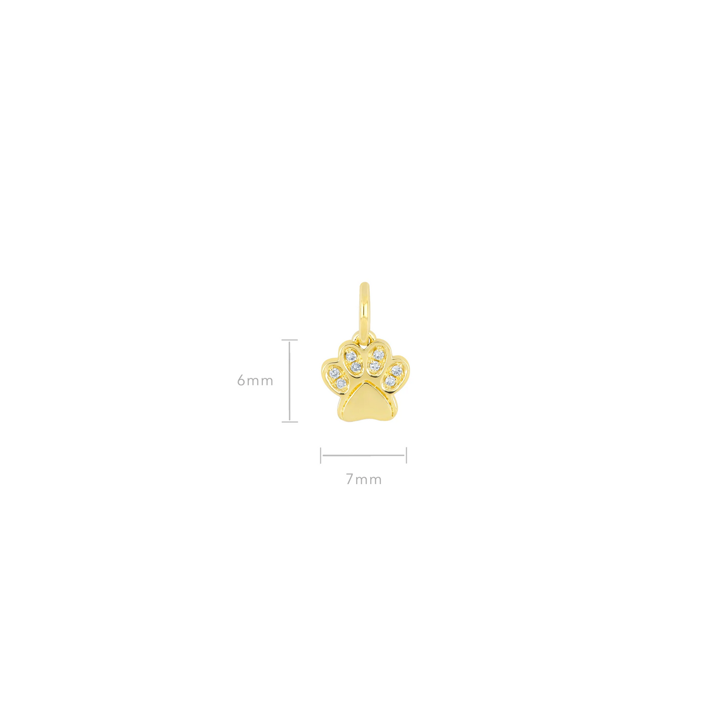 Diamond Paw Charm / Pendant-Pendant Charm-EF Collection-14K Yellow Gold-hurdles-jewelry-boulder-colorado
