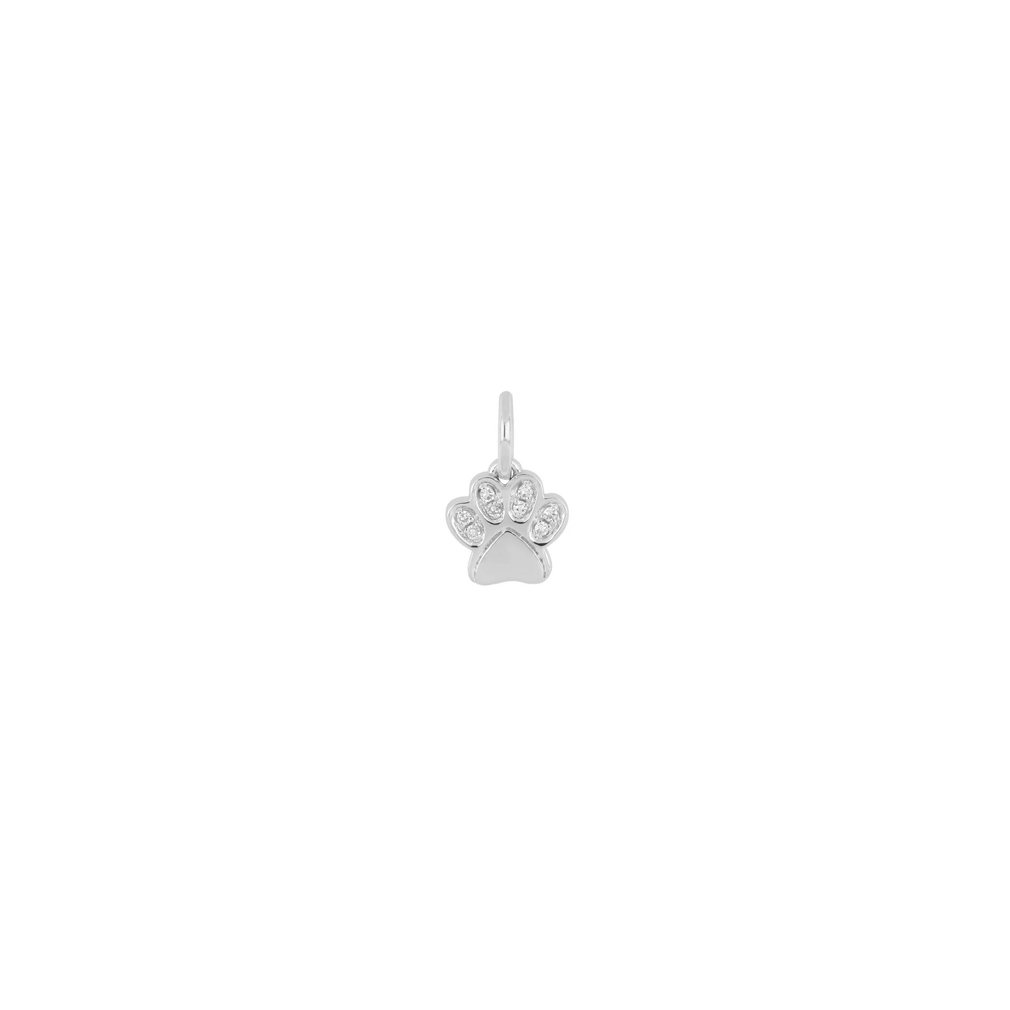 Diamond Paw Charm / Pendant-Pendant Charm-EF Collection-14K Yellow Gold-hurdles-jewelry-boulder-colorado