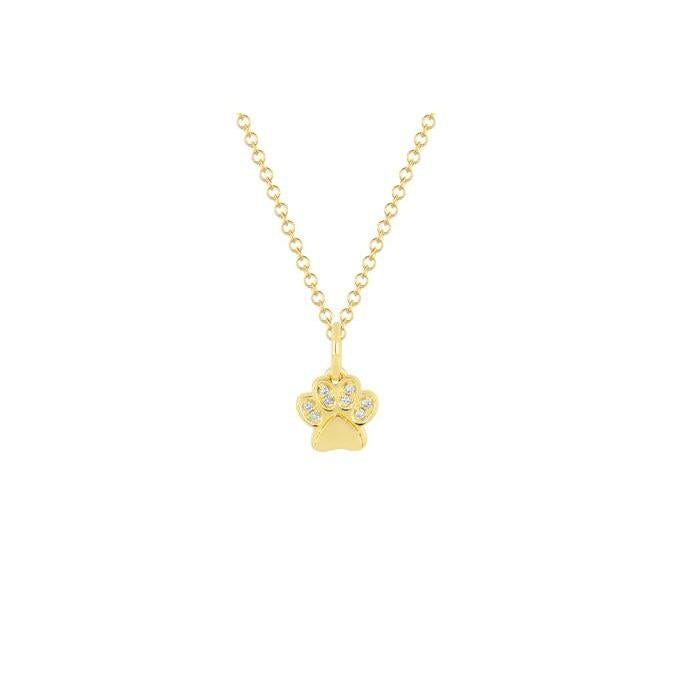 Diamond Paw Necklace-Necklace-EF Collection-14K White Gold-hurdles-jewelry-boulder-colorado