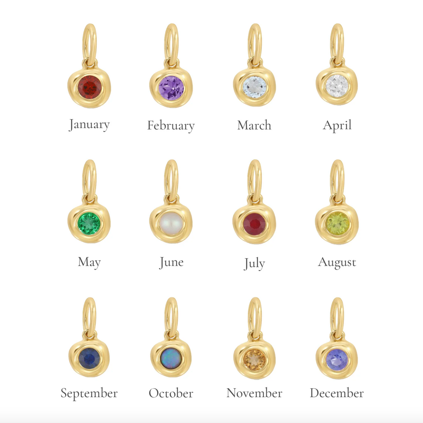 Diamond Pillow Birthstone Charm - April Birthstone-Pendant Charm-EF Collection-hurdles-jewelry-boulder-colorado
