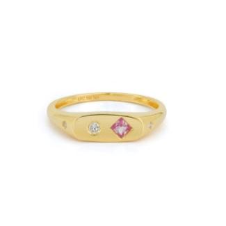 Diamond & Pink Sapphire Treasure Ring-Ring-EF Collection-hurdles-jewelry-boulder-colorado