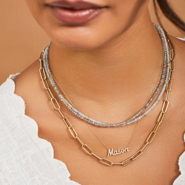 Diamond Script Name Personalized Necklace-Necklace-EF Collection-14k Rose Gold-1-hurdles-jewelry-boulder-colorado