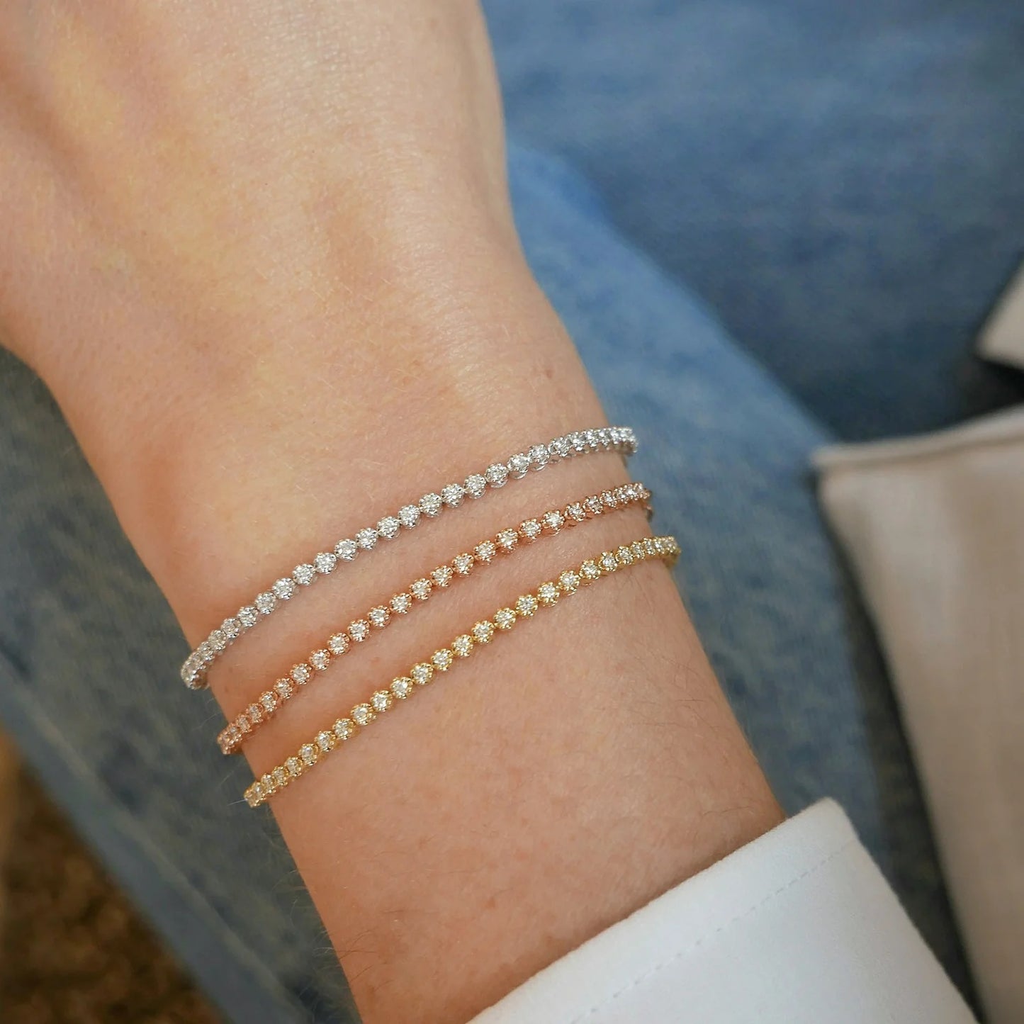 Diamond Segment Mini Link Bracelet-Bracelet-EF Collection-14K Yellow Gold-hurdles-jewelry-boulder-colorado