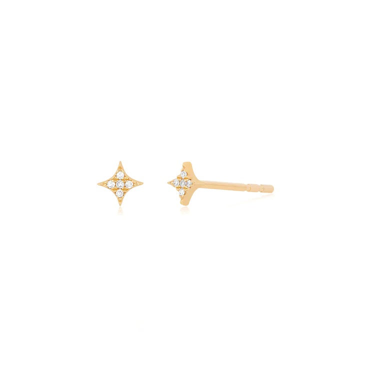 Diamond Sparkle Stud Earring-Earrings-EF Collection-14K Rose Gold-Pair-hurdles-jewelry-boulder-colorado