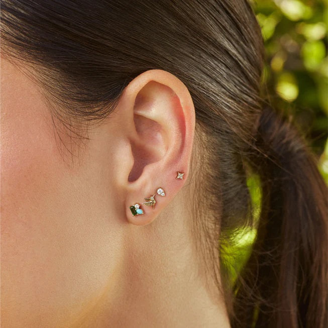 Diamond Sparkle Stud Earring-Earrings-EF Collection-14K Rose Gold-Pair-hurdles-jewelry-boulder-colorado