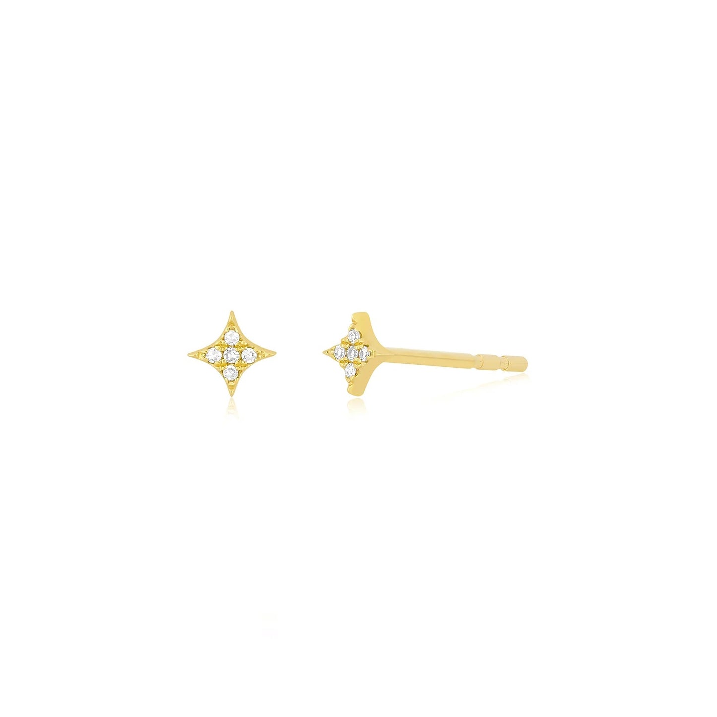 Diamond Sparkle Stud Earring-Earrings-EF Collection-14K Rose Gold-Pair-hurdles-jewelry-boulder-colorado