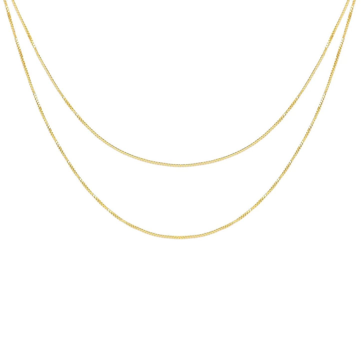 Double Strand Liquid Gold Necklace-Necklace-EF Collection-14K Yellow Gold-hurdles-jewelry-boulder-colorado