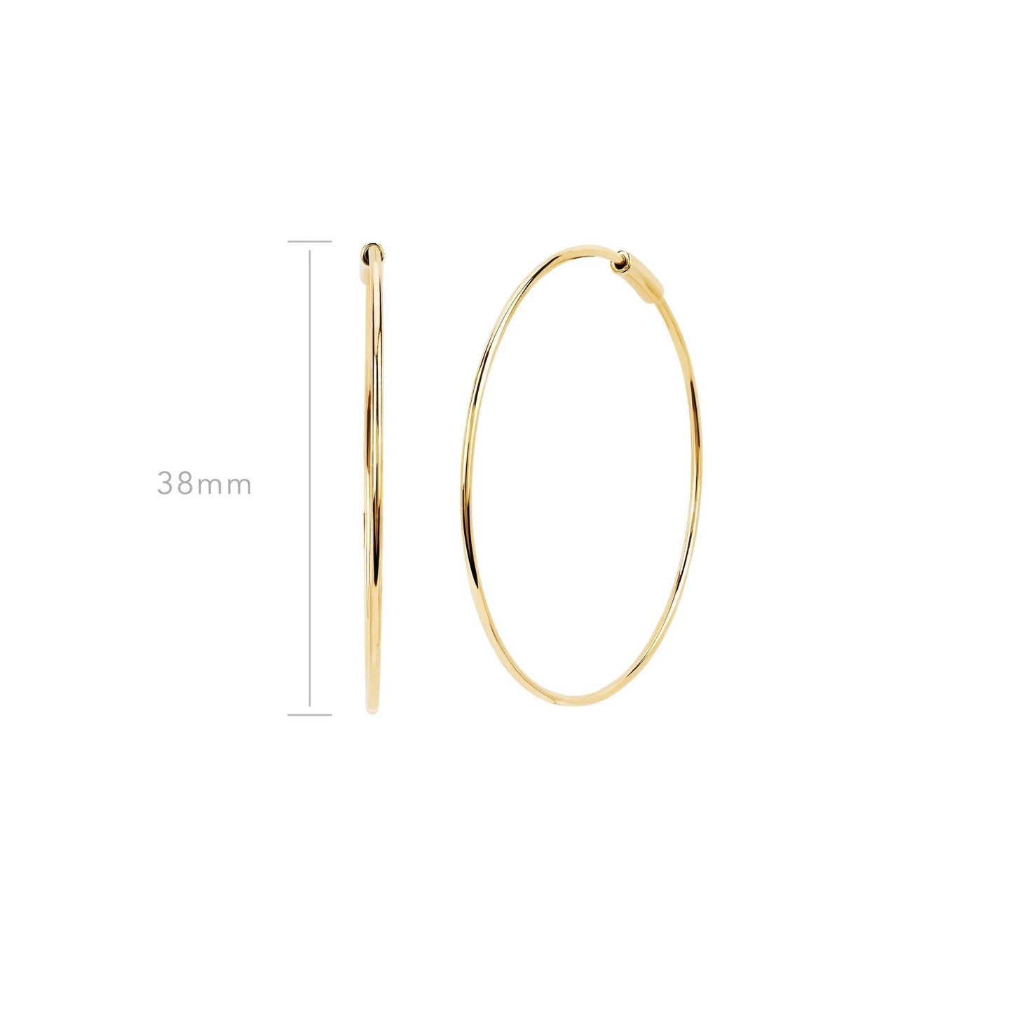 Essential Gold Hoop Earring-Earrings-EF Collection-14K White Gold-hurdles-jewelry-boulder-colorado