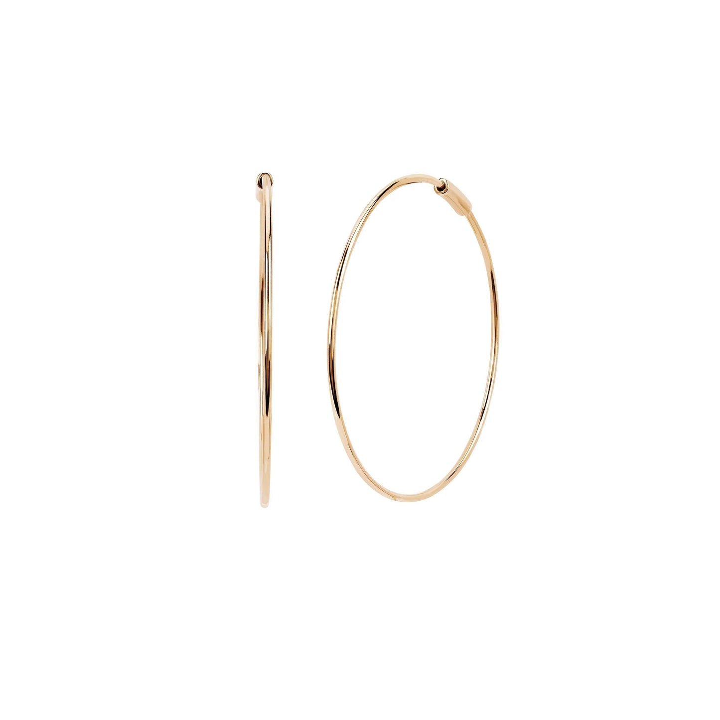 Essential Gold Hoop Earring-Earrings-EF Collection-14K White Gold-hurdles-jewelry-boulder-colorado