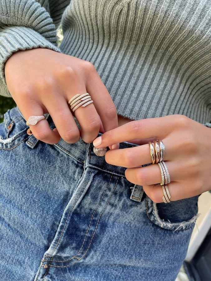 Full Cut Diamond Arc Stack Ring-Ring-EF Collection-I don' know or see my size-hurdles-jewelry-boulder-colorado