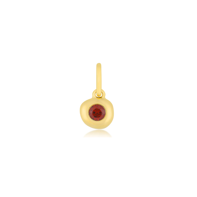 Garnet Pillow Birthstone Charm - January Birthstone-Pendant Charm-EF Collection-hurdles-jewelry-boulder-colorado