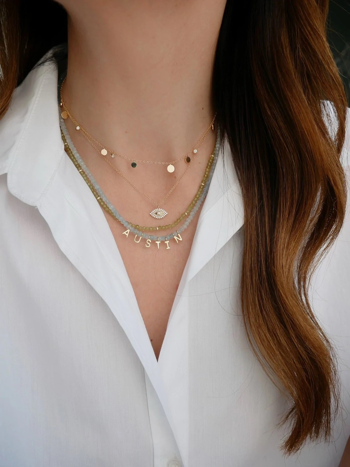 Gold & Diamond Confetti Necklace-Necklace-EF Collection-14K Yellow Gold-hurdles-jewelry-boulder-colorado