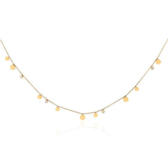 Gold & Diamond Confetti Necklace-Necklace-EF Collection-14K Yellow Gold-hurdles-jewelry-boulder-colorado