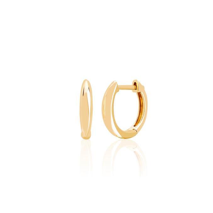 Gold Dome Mini Huggie Earrings-Earrings-EF Collection-14K Rose Gold-Pair-hurdles-jewelry-boulder-colorado