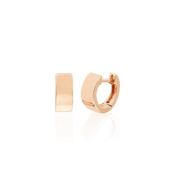 Gold Jumbo Huggie Earring-Earrings-EF Collection-14k Rose Gold-Pair-hurdles-jewelry-boulder-colorado