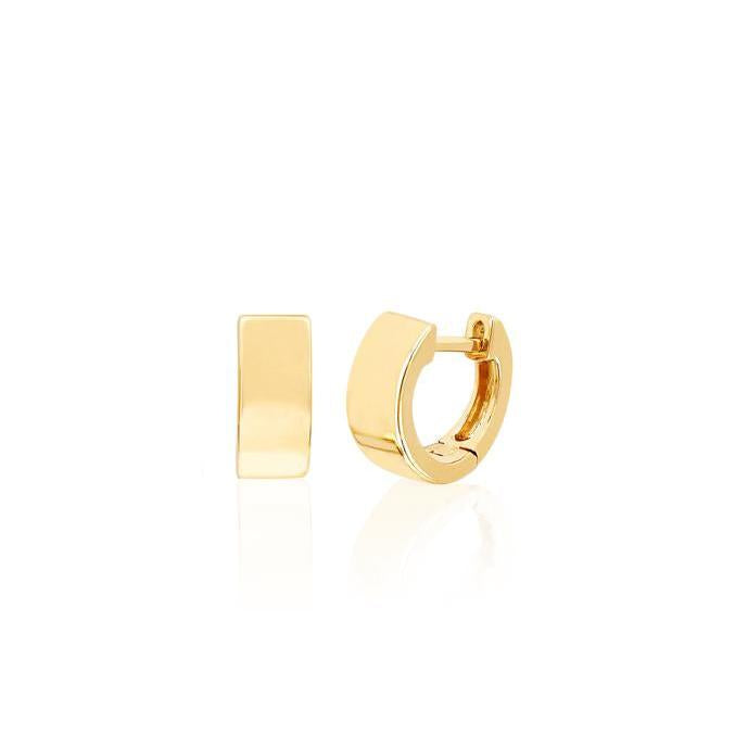 Gold Jumbo Huggie Earring-Earrings-EF Collection-14k Rose Gold-Pair-hurdles-jewelry-boulder-colorado