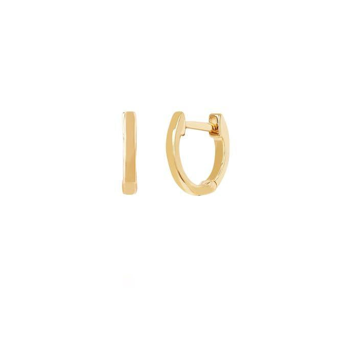 Gold Mini Huggie Earrings-Earrings-EF Collection-14K Rose Gold-Pair-hurdles-jewelry-boulder-colorado