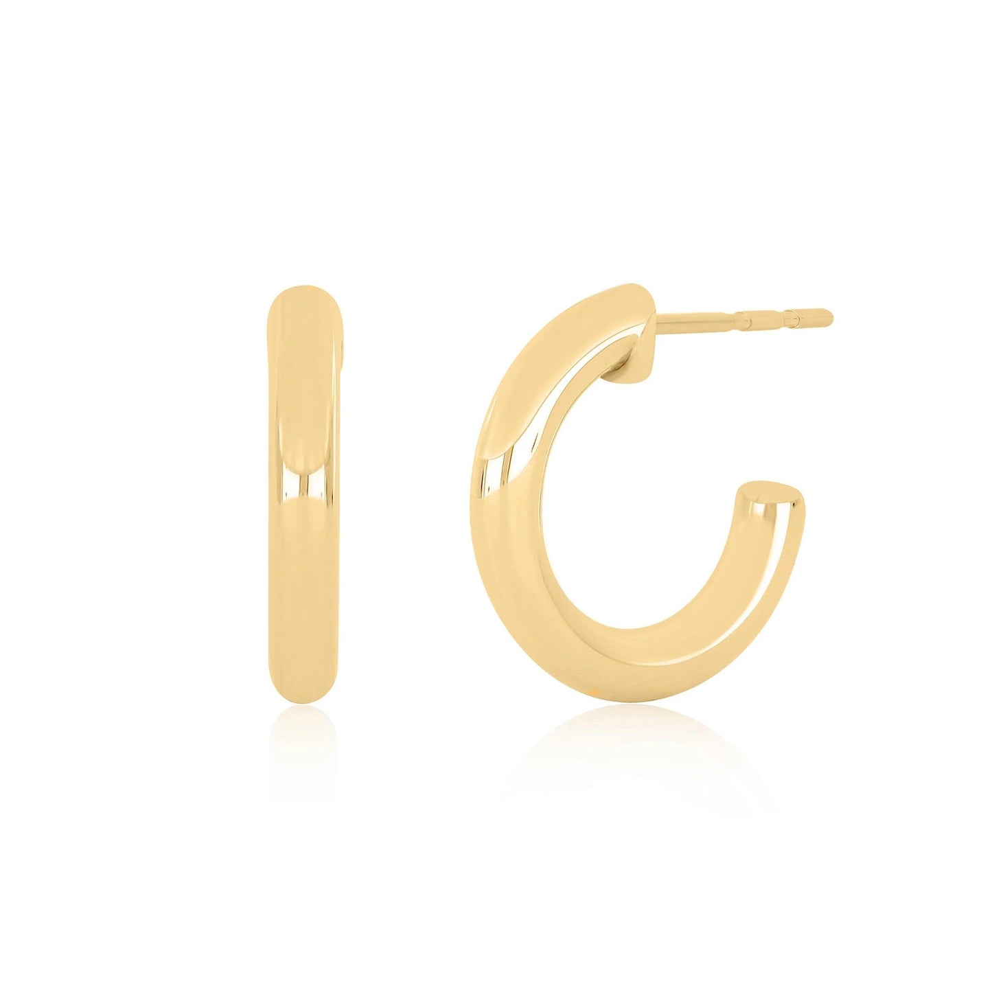 Gold Sasha Hoop Earrings-Earrings-EF Collection-14K Yellow Gold-hurdles-jewelry-boulder-colorado