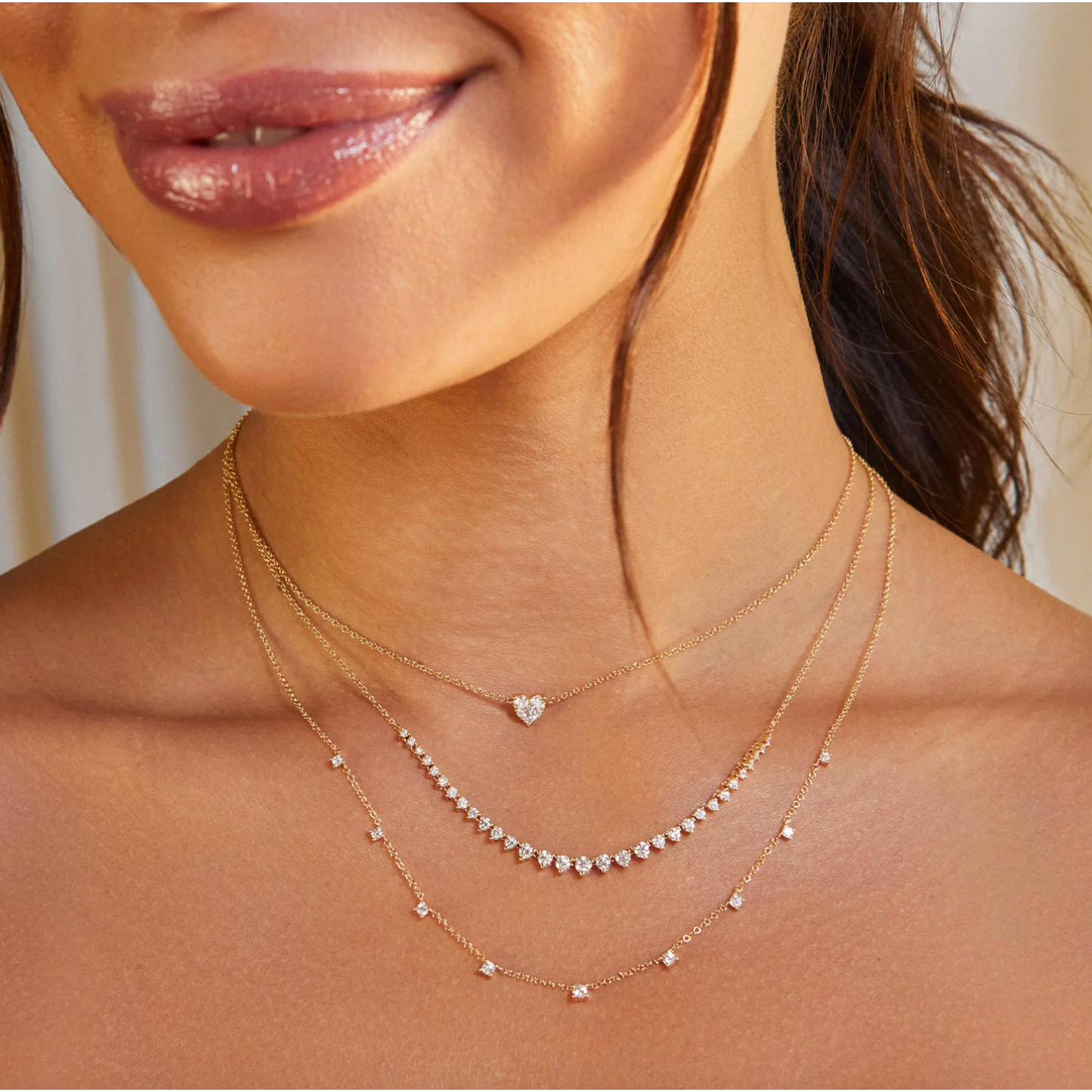 Graduated Diamond Necklace-Necklace-EF Collection-14K White Gold-hurdles-jewelry-boulder-colorado
