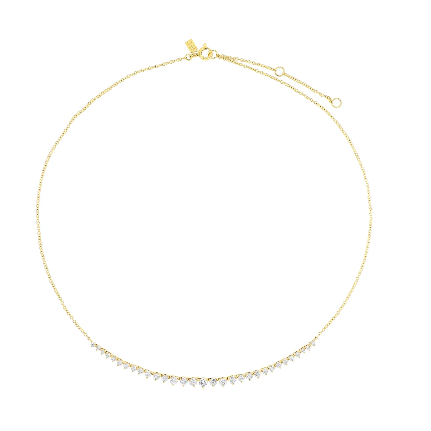 Graduated Diamond Necklace-Necklace-EF Collection-14K White Gold-hurdles-jewelry-boulder-colorado