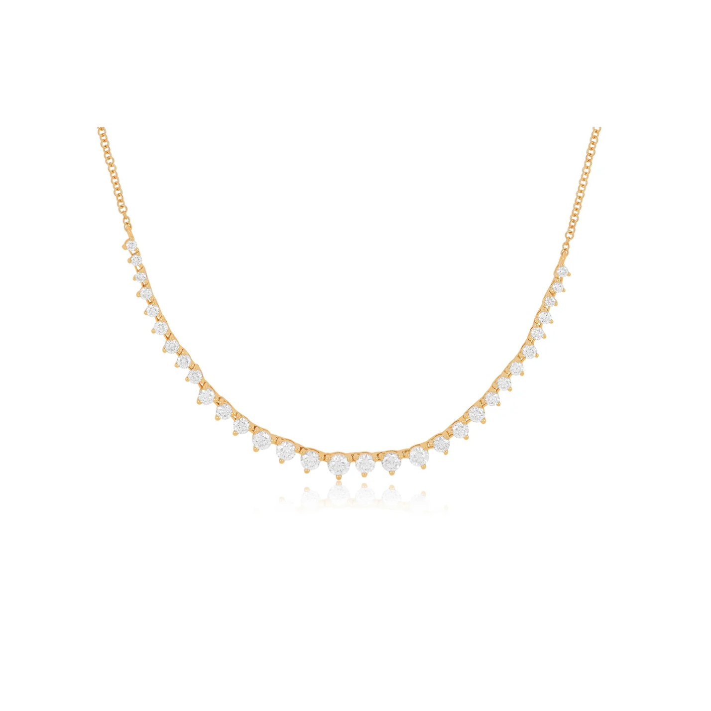 Graduated Diamond Necklace-Necklace-EF Collection-14K White Gold-hurdles-jewelry-boulder-colorado