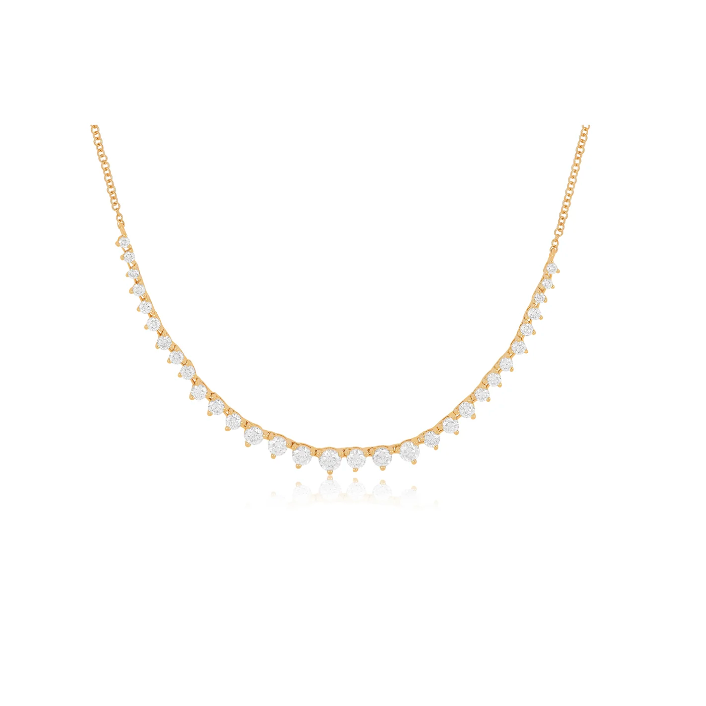 Graduated Diamond Necklace-Necklace-EF Collection-14K White Gold-hurdles-jewelry-boulder-colorado